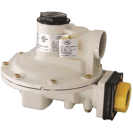 Mec Full Size Dielectric Regulator 3/7 in. x 3/4 in., 13,000,000 BTU, Backmount MEGR-1652ED-DFH